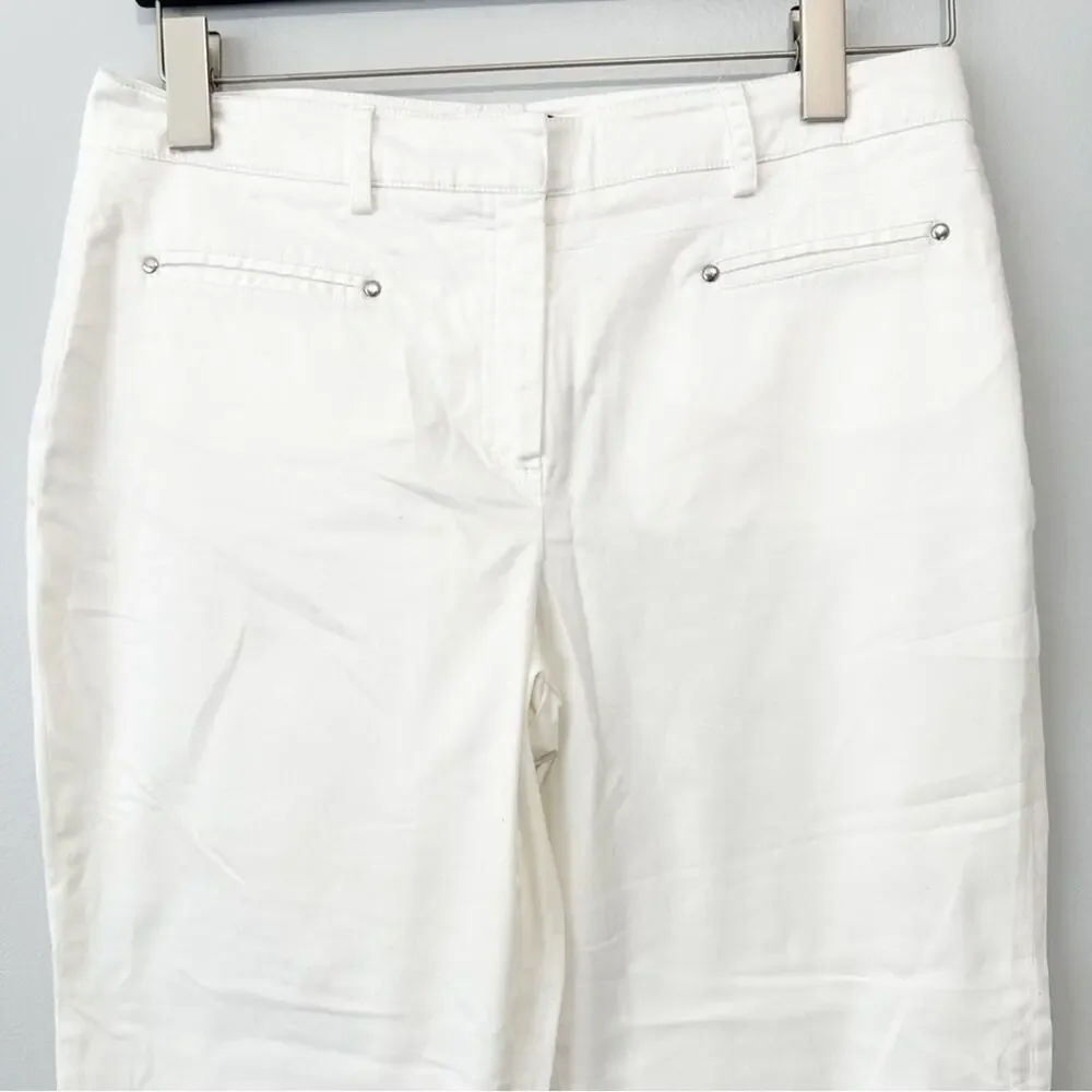 Sandro Sportswear white khaki trouser pants size 10 classic
